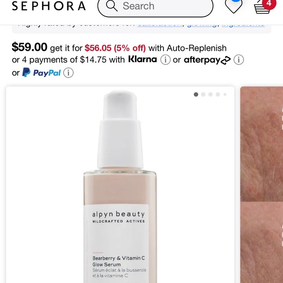 NIB Alpyn Beauty Vitamin C & Bearberry Instant Glow Serum $59 Sephora - Picture 3 of 8